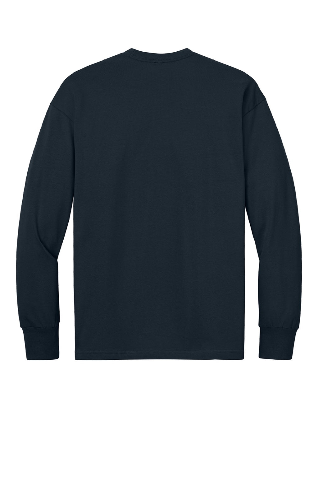Next Level NL7211 Mens Long Sleeve Crewneck T-Shirt Midnight Navy Blue Flat Back