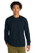 Next Level NL7211 Mens Long Sleeve Crewneck T-Shirt Midnight Navy Blue Model Front