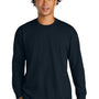 Next Level Mens Long Sleeve Crewneck T-Shirt - Midnight Navy Blue - COMING SOON