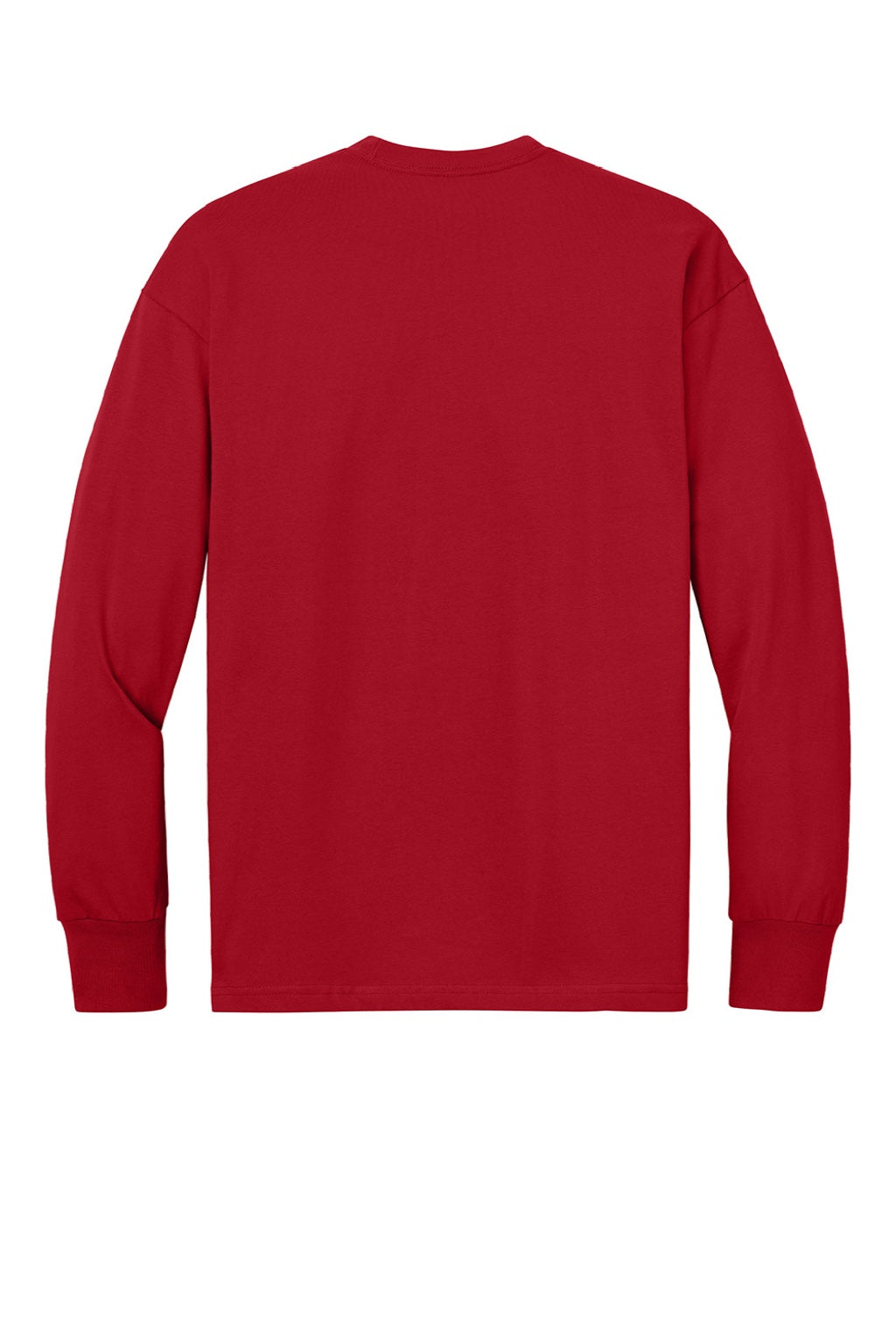 Next Level NL7211 Mens Long Sleeve Crewneck T-Shirt Red Flat Back