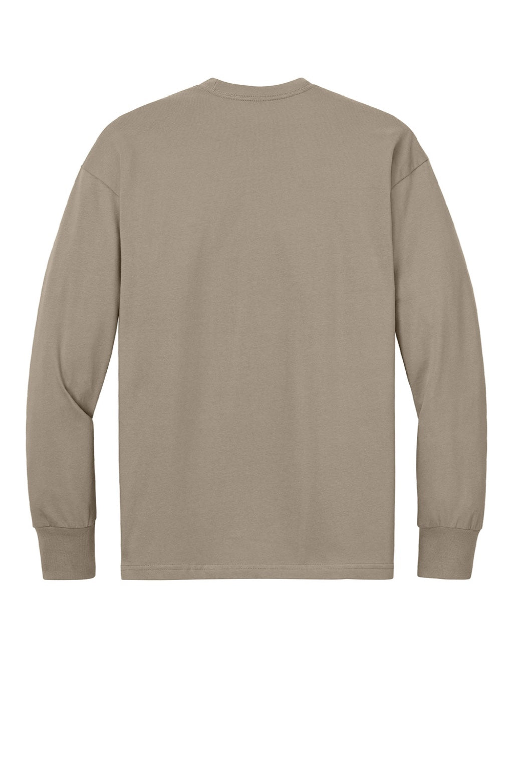 Next Level NL7211 Mens Long Sleeve Crewneck T-Shirt Tan Flat Back