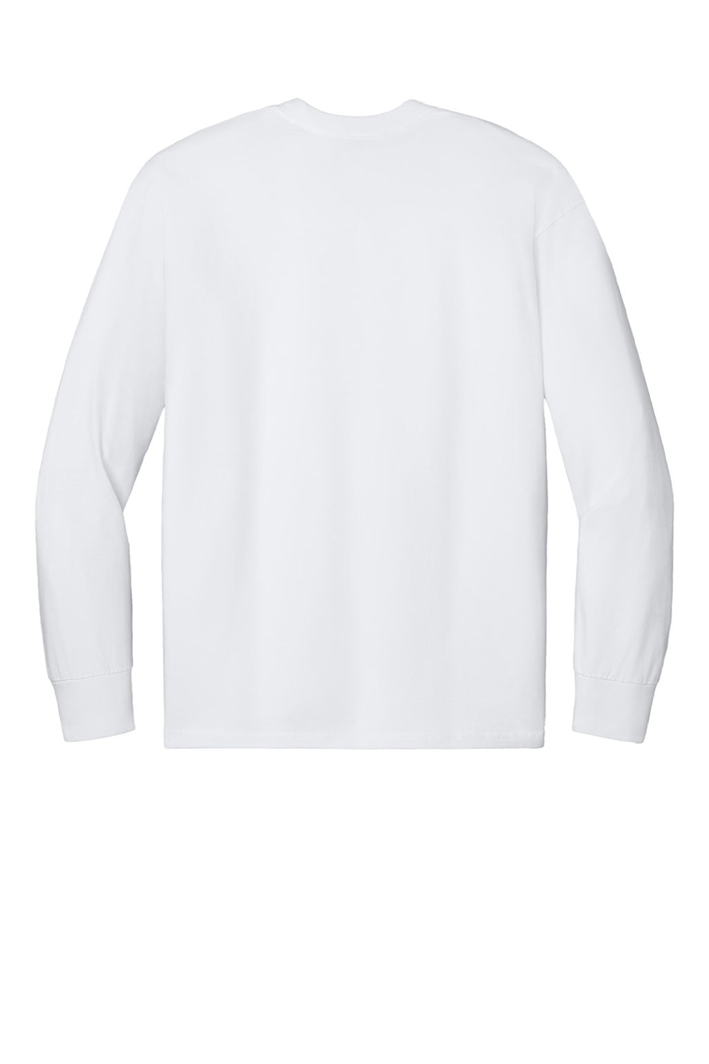 Next Level NL7211 Mens Long Sleeve Crewneck T-Shirt White Flat Back