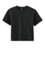 Next Level NL7610 Womens Boxy Short Sleeve Crewneck T-Shirt Black Flat Front