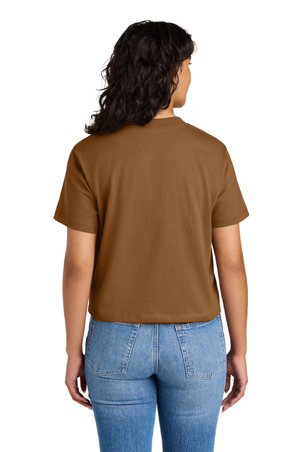 Next Level NL7610 Womens Boxy Short Sleeve Crewneck T-Shirt Clay Brown Model Back