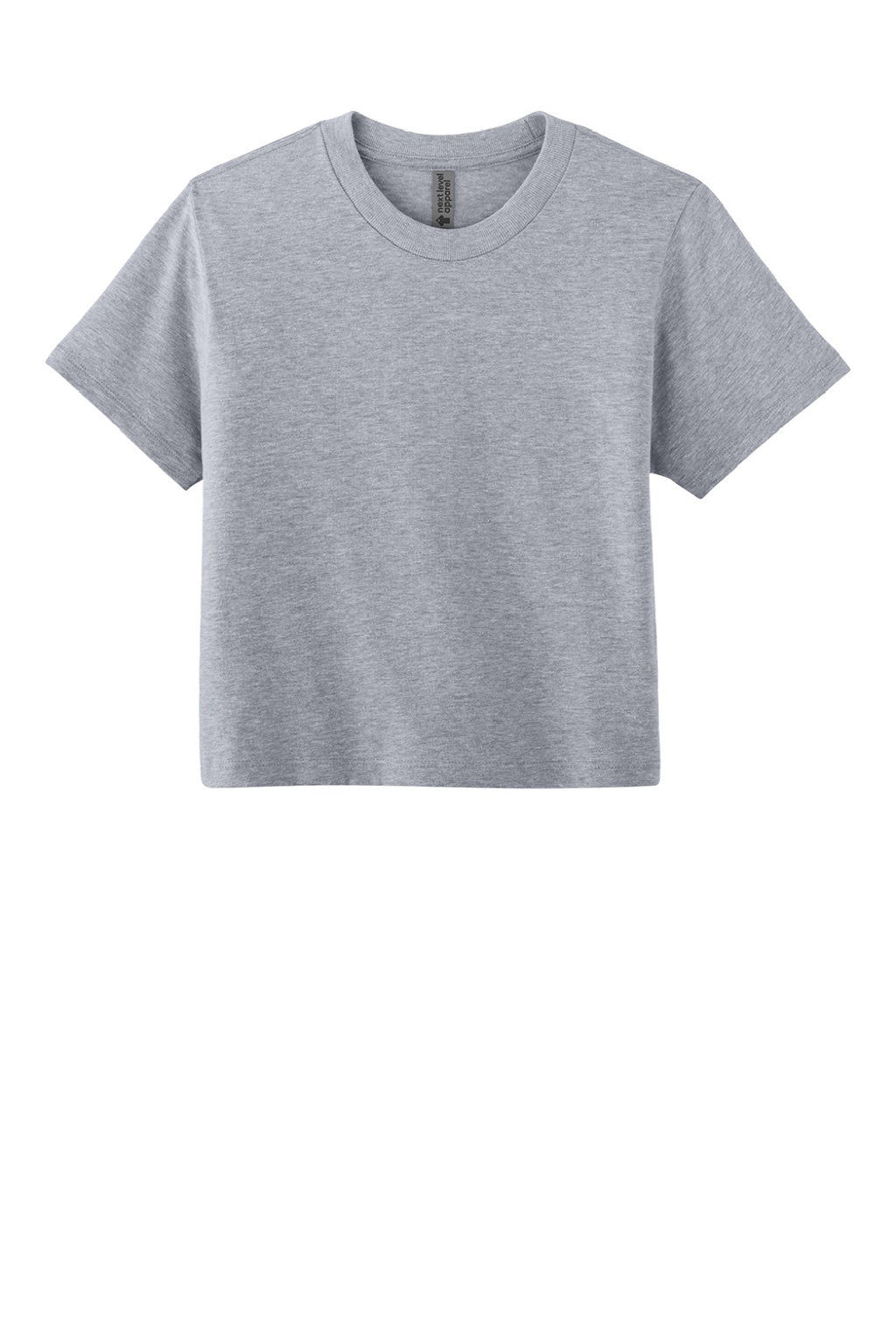 Next Level NL7610 Womens Boxy Short Sleeve Crewneck T-Shirt Heather Grey Flat Front