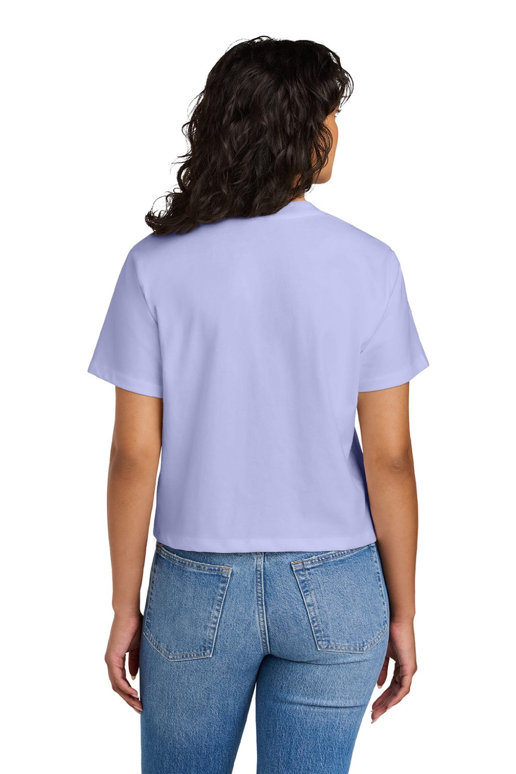 Next Level NL7610 Womens Boxy Short Sleeve Crewneck T-Shirt Lavender Purple Model Back
