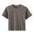 Next Level NL7610 Womens Boxy Short Sleeve Crewneck T-Shirt Shiitake Grey Flat Front