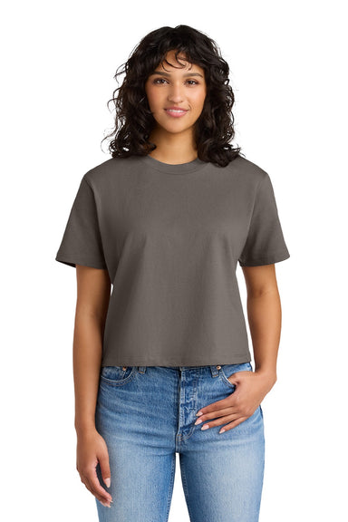Next Level NL7610 Womens Boxy Short Sleeve Crewneck T-Shirt Shiitake Grey Model Front