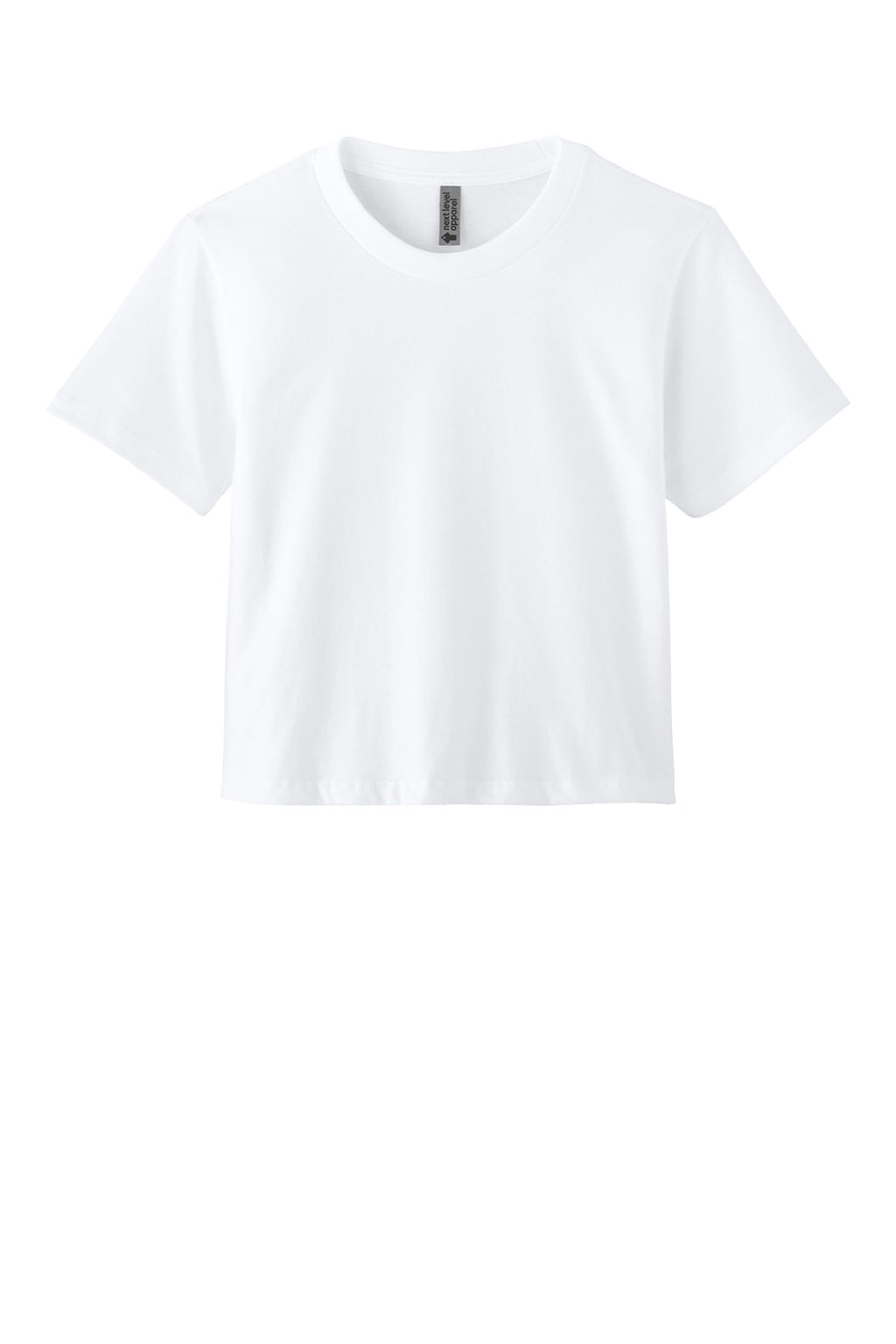Next Level NL7610 Womens Boxy Short Sleeve Crewneck T-Shirt White Flat Front