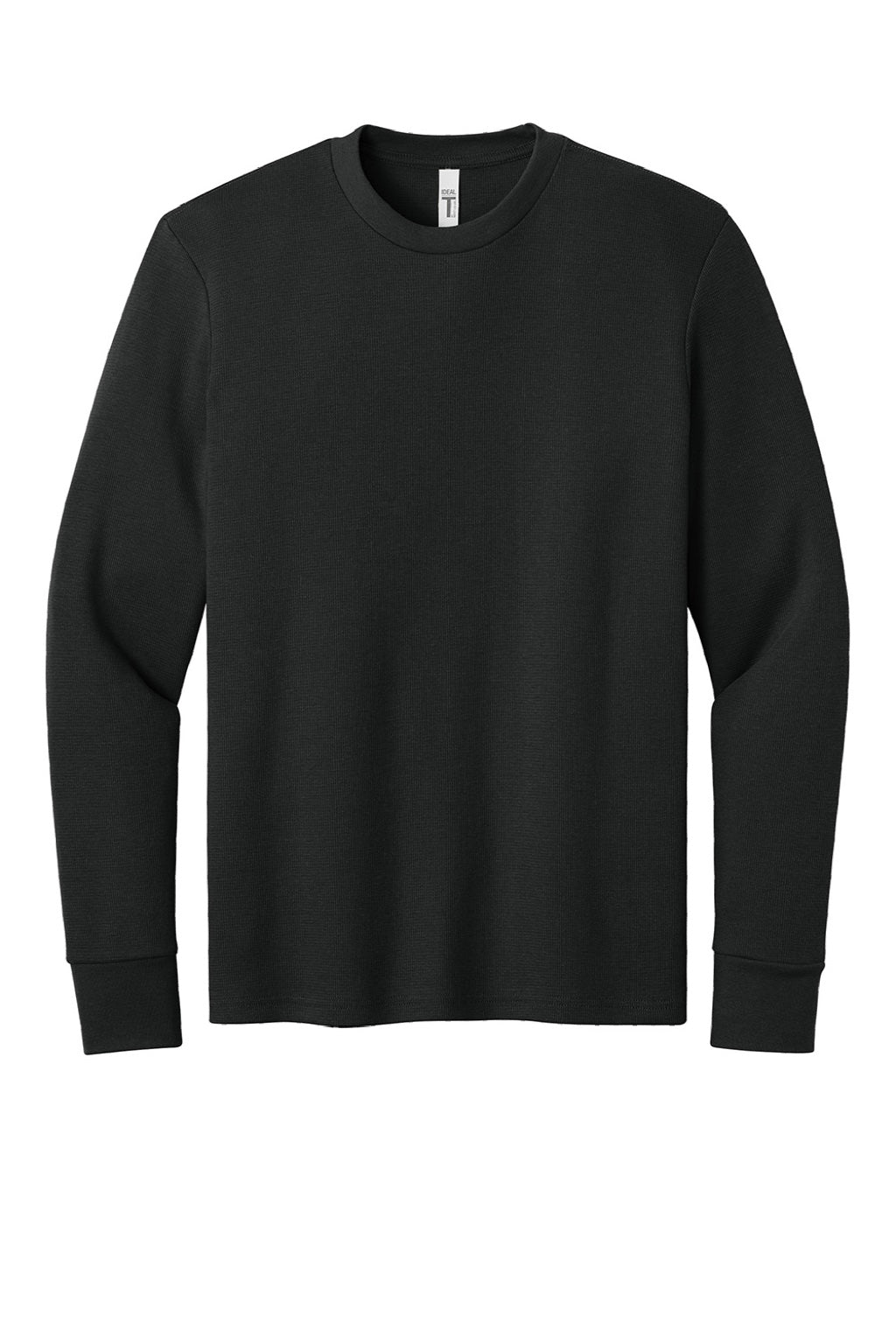 Next Level NL8211 Mens Ideal Thermal Long Sleeve T-Shirt Black Flat Front