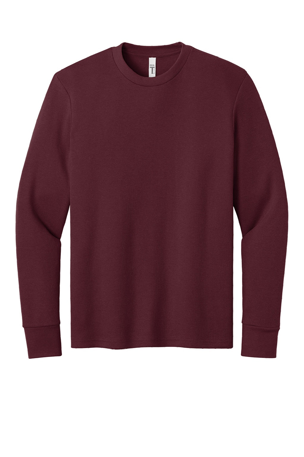Next Level NL8211 Mens Ideal Thermal Long Sleeve T-Shirt Maroon Flat Front