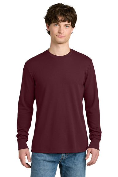 Next Level NL8211 Mens Ideal Thermal Long Sleeve T-Shirt Maroon Model Front