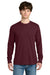 Next Level NL8211 Mens Ideal Thermal Long Sleeve T-Shirt Maroon Model Front