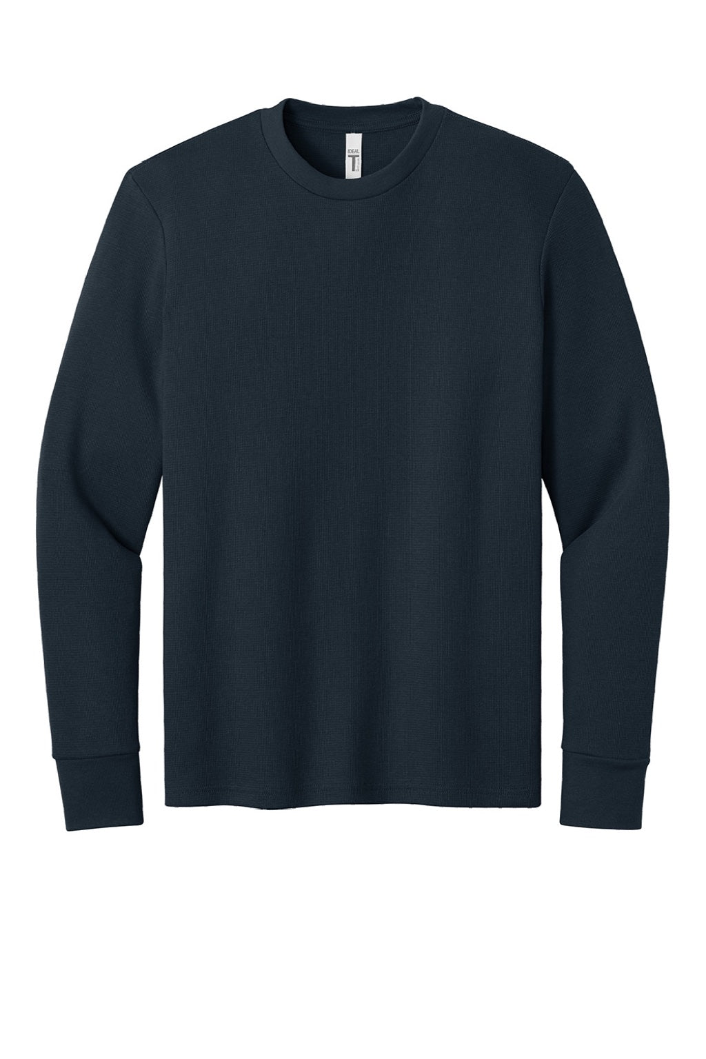 Next Level NL8211 Mens Ideal Thermal Long Sleeve T-Shirt Midnight Navy Blue Flat Front