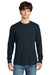 Next Level NL8211 Mens Ideal Thermal Long Sleeve T-Shirt Midnight Navy Blue Model Front