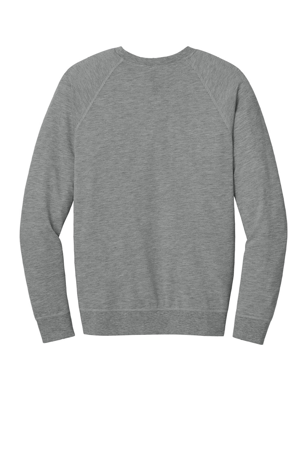 Next Level N9000/9000 Mens French Terry Long Sleeve Crewneck T-Shirt Heather Grey Flat Back