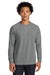 Next Level N9000/9000 Mens French Terry Long Sleeve Crewneck T-Shirt Heather Grey Model Front