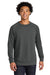 Next Level N9000/9000 Mens French Terry Long Sleeve Crewneck T-Shirt Heavy Metal Grey Model Front