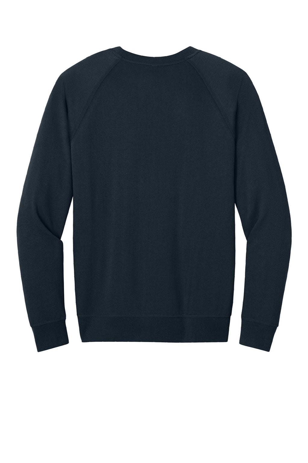 Next Level N9000/9000 Mens French Terry Long Sleeve Crewneck T-Shirt Midnight Navy Blue Flat Back