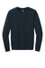 Next Level N9000/9000 Mens French Terry Long Sleeve Crewneck T-Shirt Midnight Navy Blue Flat Front