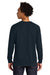 Next Level N9000/9000 Mens French Terry Long Sleeve Crewneck T-Shirt Midnight Navy Blue Model Back