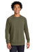 Next Level N9000/9000 Mens French Terry Long Sleeve Crewneck T-Shirt Military Green Model Front
