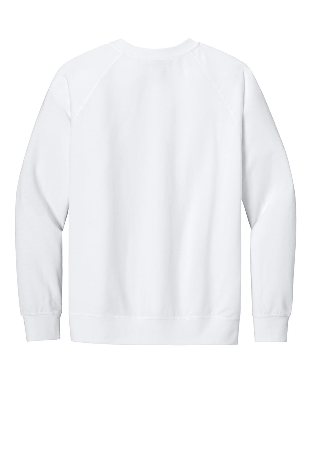Next Level N9000/9000 Mens French Terry Long Sleeve Crewneck T-Shirt White Flat Back