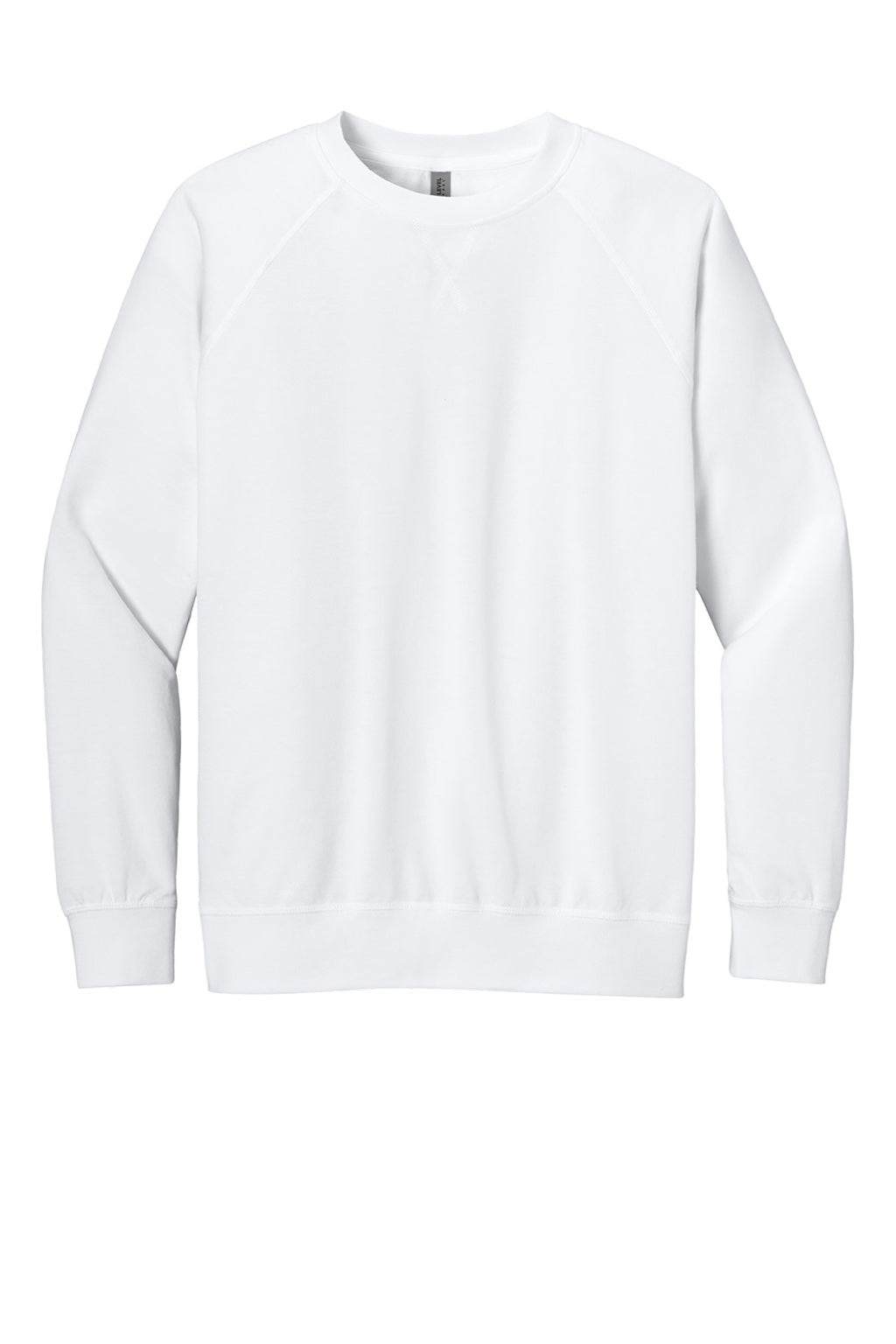 Next Level N9000/9000 Mens French Terry Long Sleeve Crewneck T-Shirt White Flat Front