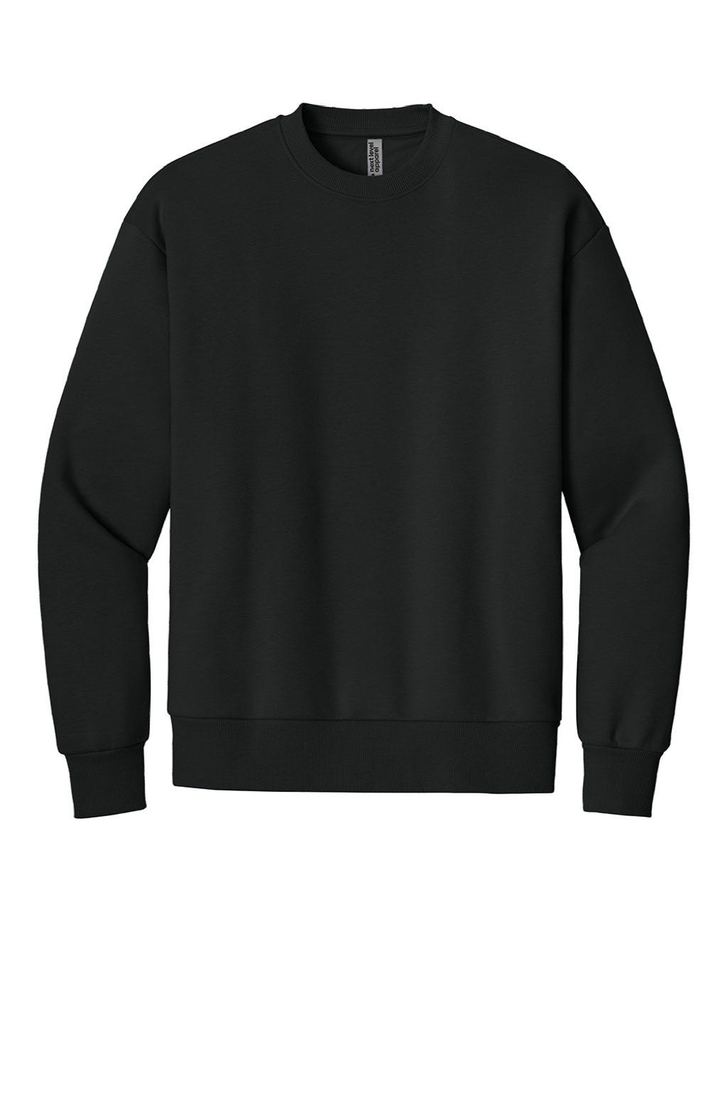 Next Level NL9007 Mens Crewneck Sweatshirt Black Flat Front