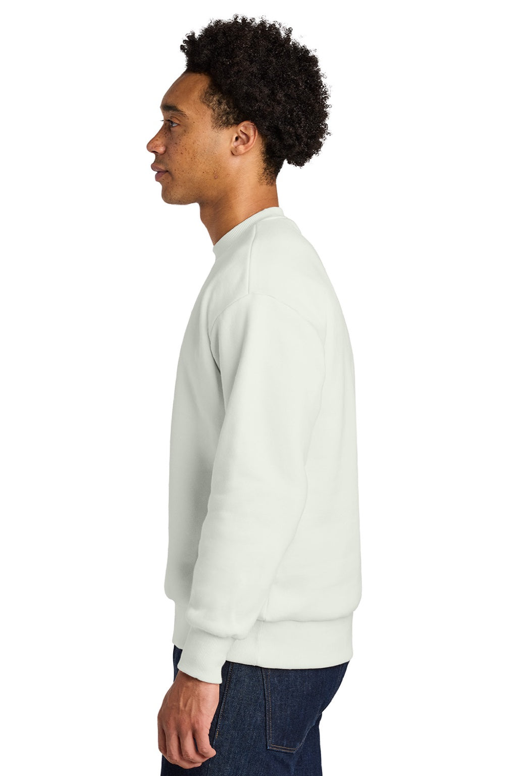 Next Level NL9007 Mens Crewneck Sweatshirt Bone Model Side