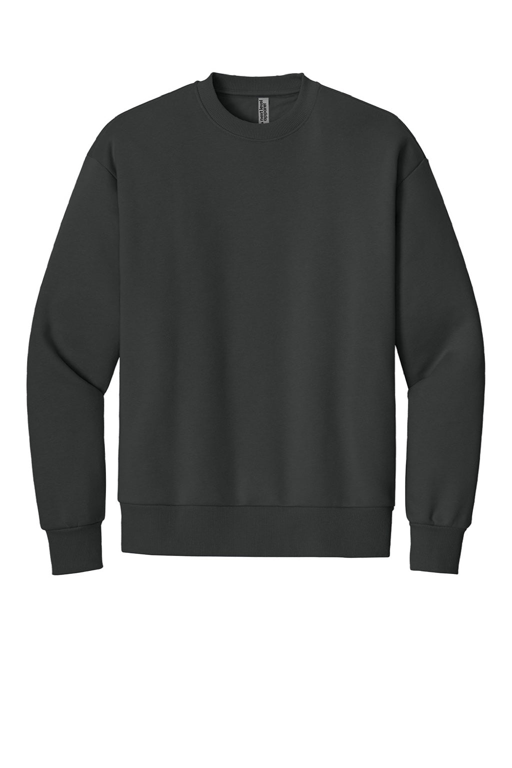 Next Level NL9007 Mens Crewneck Sweatshirt Graphite Black Flat Front