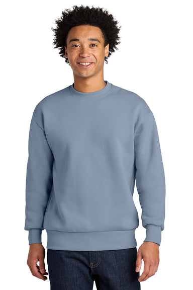 Next Level NL9007 Mens Crewneck Sweatshirt Stonewashed Denim Blue Model Front