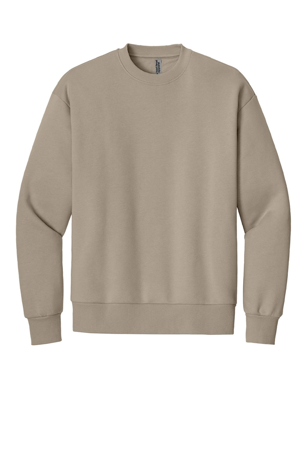 Next Level NL9007 Mens Crewneck Sweatshirt Tan Flat Front
