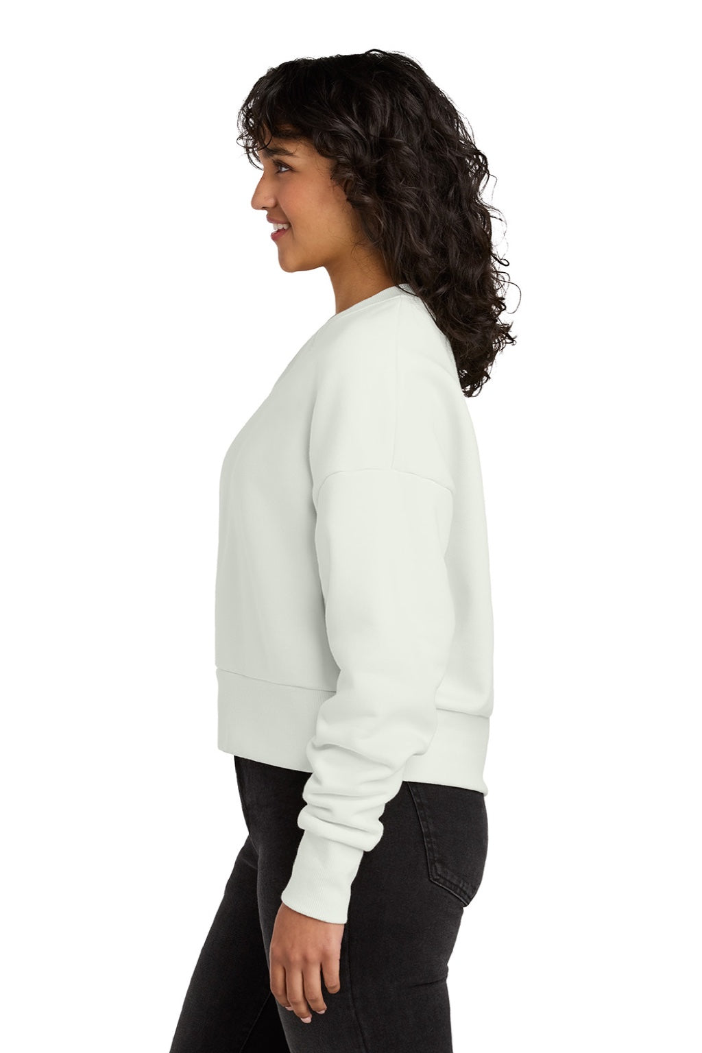 Next Level NL9087 Womens Crewneck Sweatshirt Bone Model Side