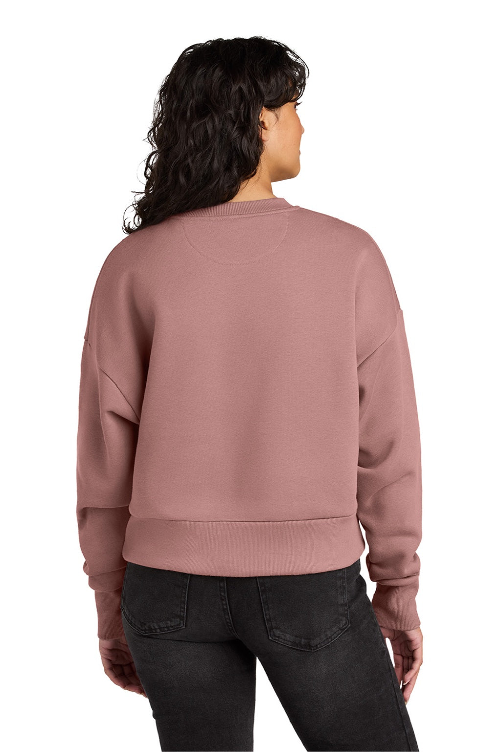 Next Level NL9087 Womens Crewneck Sweatshirt Desert Pink Model Back