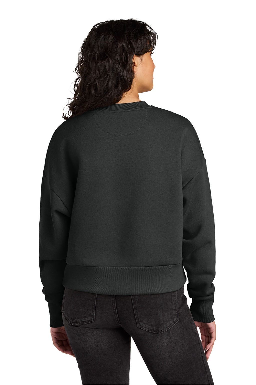 Next Level NL9087 Womens Crewneck Sweatshirt Graphite Black Model Back