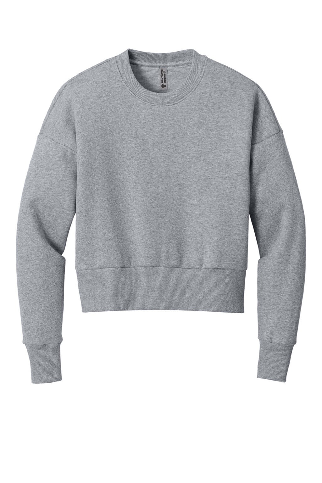 Next Level NL9087 Womens Crewneck Sweatshirt Heather Grey Flat Front