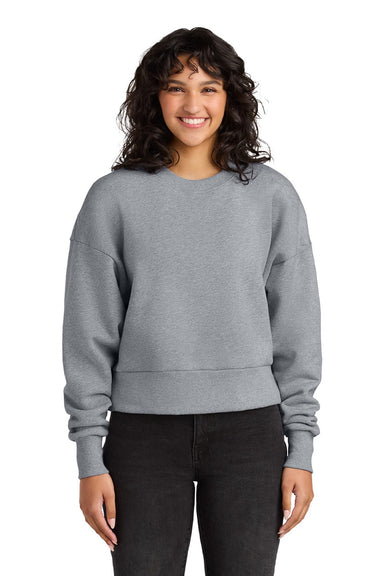 Next Level NL9087 Womens Crewneck Sweatshirt Heather Grey Model Front