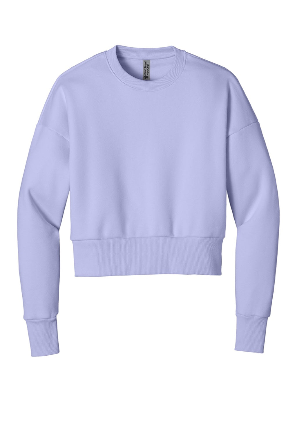 Next Level NL9087 Womens Crewneck Sweatshirt Lavender Purple Flat Front