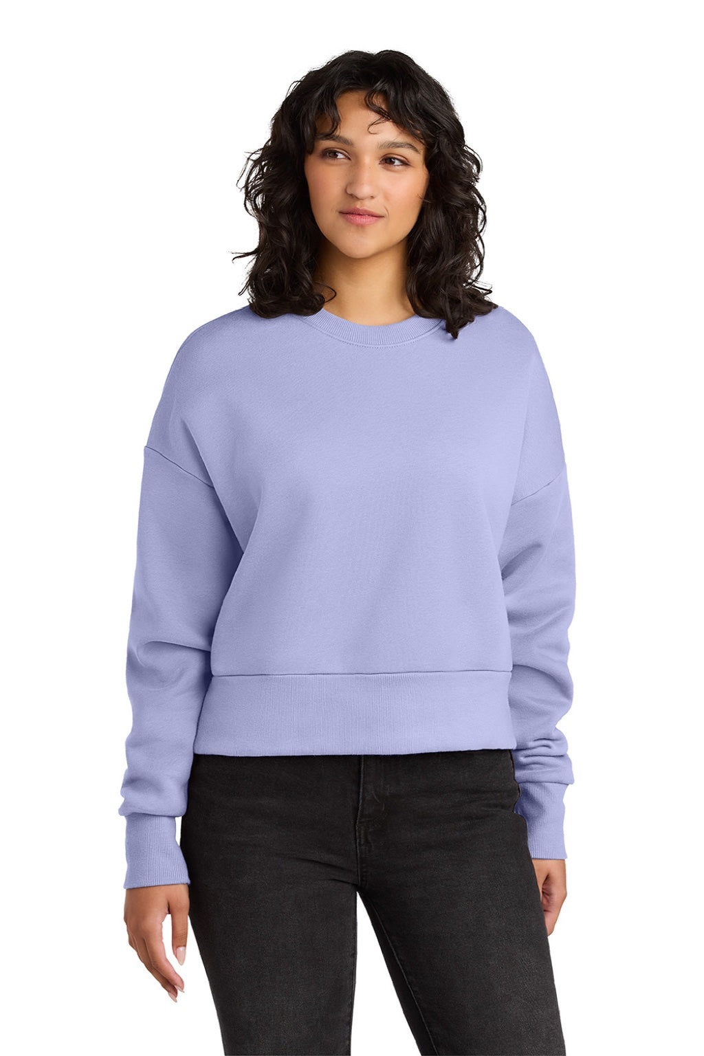 Next Level NL9087 Womens Crewneck Sweatshirt Lavender Purple Model Front
