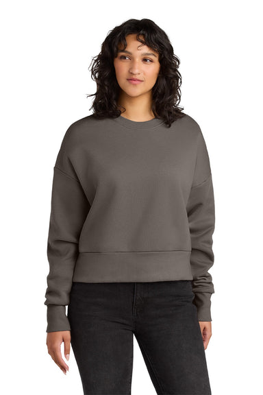 Next Level NL9087 Womens Crewneck Sweatshirt Shiitake Grey Model Front