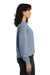Next Level NL9087 Womens Crewneck Sweatshirt Stonewashed Denim Blue Model Side