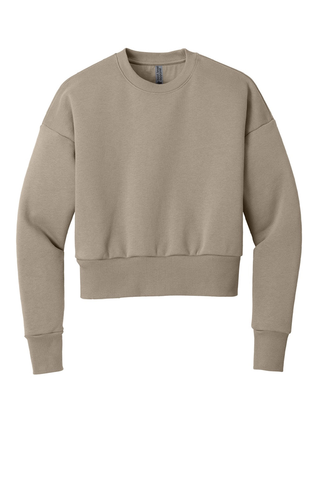 Next Level NL9087 Womens Crewneck Sweatshirt Tan Flat Front