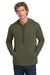 Next Level NL9300/9300 Mens PCH Fleece Hooded Sweatshirt Hoodie w/ Pockets Heather Military Green Model Front