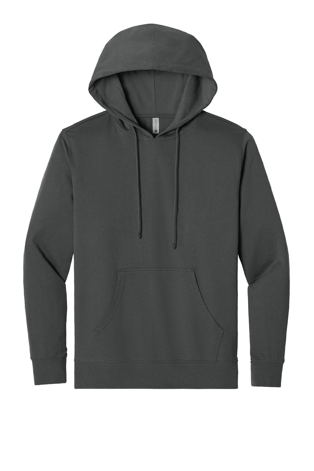 Next Level 9301 Mens French Terry Fleece Hooded Sweatshirt Hoodie w/ Pouch Pocket Heavy Metal Grey Flat Front