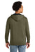 Next Level 9301 Mens French Terry Fleece Hooded Sweatshirt Hoodie w/ Pouch Pocket Military Green/Black Model Back