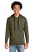 Next Level 9301 Mens French Terry Fleece Hooded Sweatshirt Hoodie w/ Pouch Pocket Military Green/Black Model Front