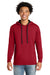 Next Level 9301 Mens French Terry Fleece Hooded Sweatshirt Hoodie w/ Pouch Pocket Red/Black Model Front