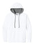 Next Level 9301 Mens French Terry Fleece Hooded Sweatshirt Hoodie w/ Pouch Pocket White/Heather Grey Flat Front