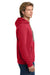 Next Level NL9303/9303 Mens Fleece Hooded Sweatshirt Hoodie w/ Pouch Pocket Red Model Side